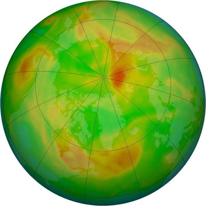 Arctic ozone map for 24 May 2009